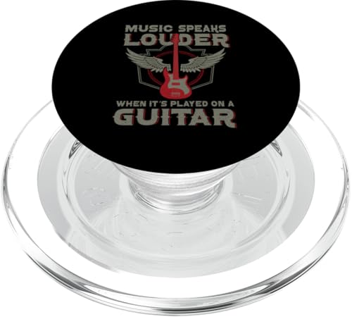 Musik spricht lauter, wenn sie auf einem Gitarrenspieler gespielt wird PopSockets PopGrip für MagSafe von Bass Guitar Instrument Bass Guitars Lover Musician