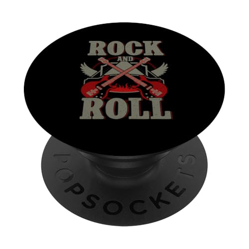 Rock and Roll Bass Gitarist E-Gitarre Vintage PopSockets Klebender PopGrip von Bass Guitar Instrument Bass Guitars Lover Musician