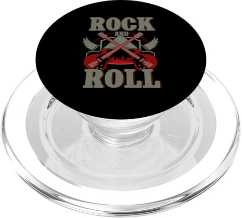 Rock and Roll Bass Gitarist E-Gitarre Vintage PopSockets PopGrip für MagSafe Rock and Roll Bass Gitarist E-Gitarre Vintage PopSockets PopGrip für MagSafe von Bass Guitar Instrument Bass Guitars Lover Musician