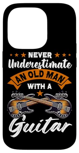 Unterschätze niemals einen alten Mann mit Gitarre und Bassgitarre Hülle für iPhone 14 Pro Unterschätze niemals einen alten Mann mit Gitarre und Bassgitarre Hülle für iPhone 14 Pro von Bass Guitar Instrument Bass Guitars Lover Musician