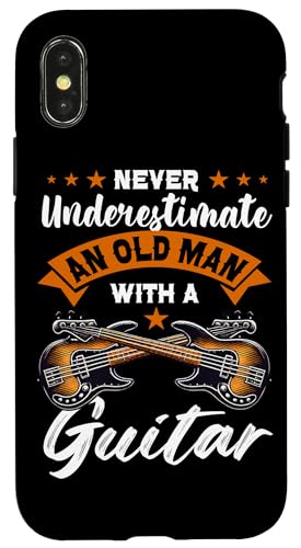 Unterschätze niemals einen alten Mann mit Gitarre und Bassgitarre Hülle für iPhone X/XS Unterschätze niemals einen alten Mann mit Gitarre und Bassgitarre Hülle für iPhone X/XS von Bass Guitar Instrument Bass Guitars Lover Musician