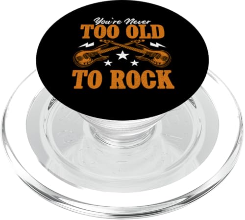 You're Never Too Old To Rock Guitarist E-Gitarre PopSockets PopGrip für MagSafe von Bass Guitar Instrument Bass Guitars Lover Musician
