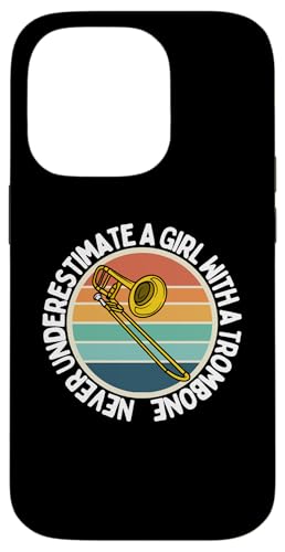 Never Underestimate A Girl With A Posaune Women Posaunist Hülle für iPhone 14 Pro von Bass Trombone Gifts For Teen Boys
