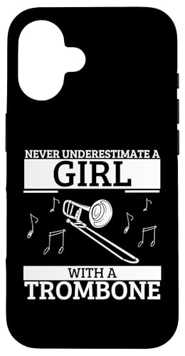 Never Underestimate A Girl With A Posaune Women Posaunist Hülle für iPhone 16 von Bass Trombone Gifts For Teen Boys