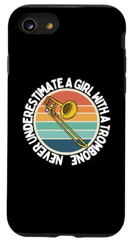 Never Underestimate A Girl With A Posaune Women Posaunist Hülle für iPhone SE (2020) / 7 / 8 von Bass Trombone Gifts For Teen Boys