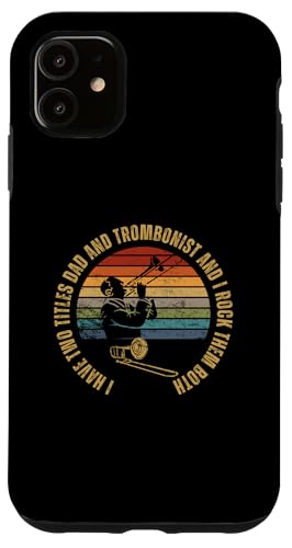 Posaunist And Dad Proud Funny Men Posaune Hülle für iPhone 11 von Bass Trombone Gifts For Teen Boys