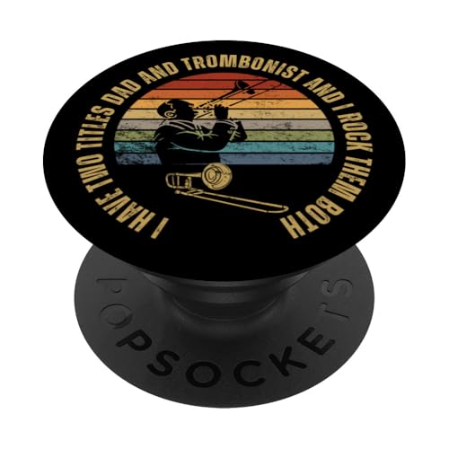 Posaunist And Dad Proud Funny Men Posaune PopSockets Klebender PopGrip von Bass Trombone Gifts For Teen Boys