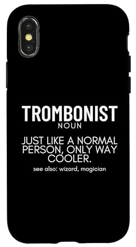 Posaunist Definition Posaune Stolzer Lustiger Posaunenspieler Hülle für iPhone X/XS von Bass Trombone Gifts For Teen Boys