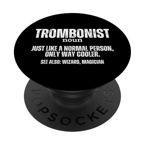Posaunist Definition Posaune Stolzer Lustiger Posaunenspieler PopSockets Klebender PopGrip von Bass Trombone Gifts For Teen Boys