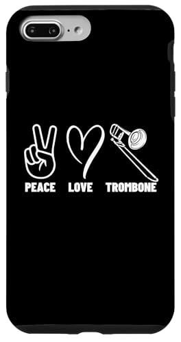 Posaunist Peace Love Posaune Männer Frauen Posaunenspieler Hülle für iPhone 7 Plus/8 Plus von Bass Trombone Gifts For Teen Boys