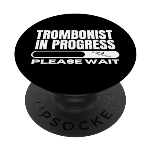Posaunist in Bearbeitung Loading Funny Posaune PopSockets Klebender PopGrip von Bass Trombone Gifts For Teen Boys