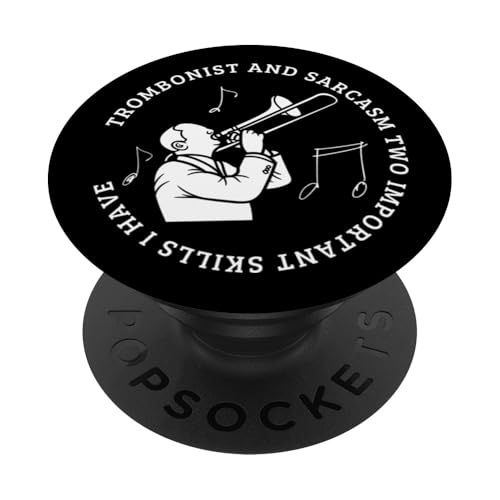 Posaunist und Sarkasmus lustiger Posaunenspieler PopSockets Klebender PopGrip von Bass Trombone Gifts For Teen Boys
