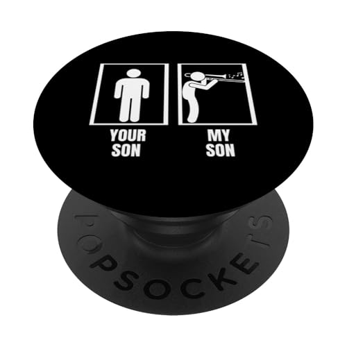 Your Son My Son Posaune Dad Mom Funny Posaunist PopSockets Klebender PopGrip von Bass Trombone Gifts For Teen Boys