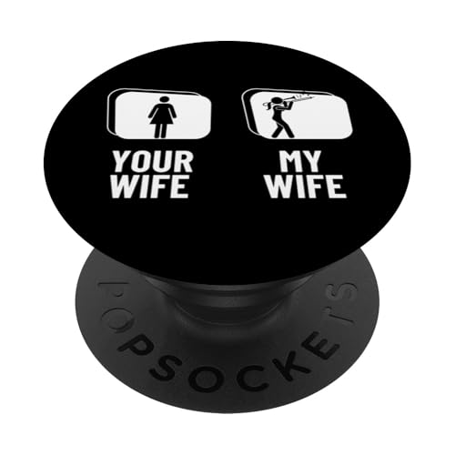 Your Wife My Wife Posaune Ehemann Lustige Posaunist PopSockets Klebender PopGrip von Bass Trombone Gifts For Teen Boys
