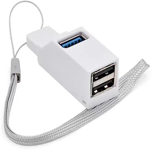Bassulouda Hub-Splitter Multi-Schnittstelle, tragbar, USB 3.0, Hochgeschwindigkeits-Hub, Weiß von Bassulouda