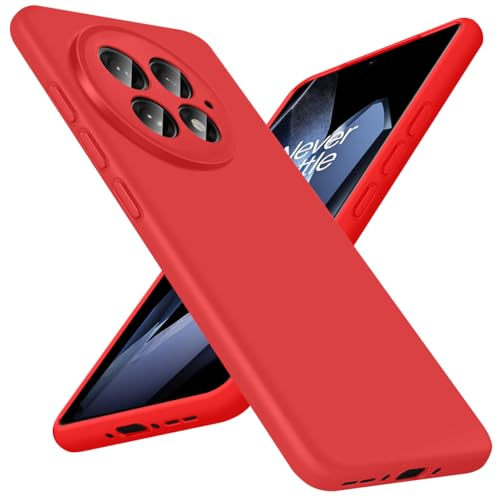 Bastmei Handyhülle Für Oneplus 13 Hülle, [Soft TPU Silikon] Schutzhülle Samtige Touch Stoßfest Anti-Kratzen Kameraschutz rutschfest Mattierte Case Kompatibel Mit Oneplus 13 5G 6.82" -Rot von Bastmei