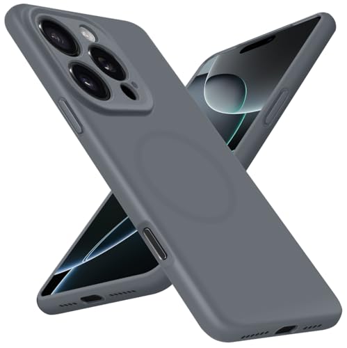 Bastmei Schutzhülle für iPhone 16 Pro Max, kompatibel mit MagSafe, flexibles TPU-Silikon + weiches Innenfutter, minimalistische Handyhüllen, Kameraschutz, stoßfest, kratzfest, für 16 Pro Max 17,5 cm von Bastmei