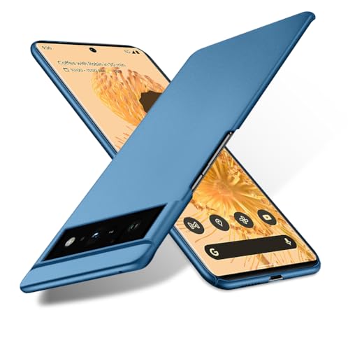 Bastmei für Google Pixel 6 Pro Hülle, Ultraleicht Ultradünn Kratzfest rutschfest Kameraschutz Mattierte Textur Hart PC Handyhülle Hülle für Google Pixel 6 Pro (Blau) von Bastmei