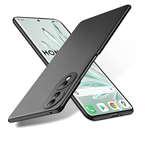 Bastmei für Honor 70 5G Hülle, Ultraleicht Ultradünn Kratzfest rutschfest Kameraschutz Mattierte Textur Hart PC Handyhülle Hülle für Honor 70 5G (Schwarz) von Bastmei