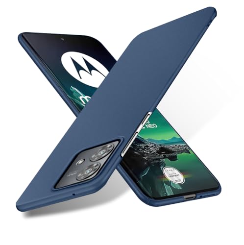 Bastmei für Motorola Moto Edge 40 Neo Hülle, Ultraleicht Ultradünn Kratzfest rutschfest Kameraschutz Mattierte Textur Hart PC Handyhülle Hülle für Motorola edge40 neo 6,55 Zoll (Blau) von Bastmei