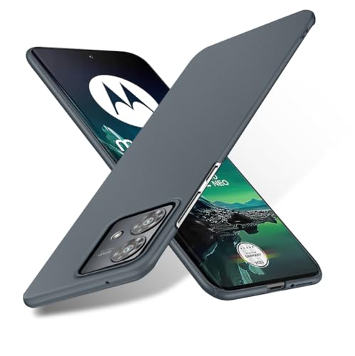 Bastmei für Motorola Moto Edge 40 Neo Hülle, Ultraleicht Ultradünn Kratzfest rutschfest Kameraschutz Mattierte Textur Hart PC Handyhülle Hülle für Motorola edge40 neo 6,55 Zoll (Grau) von Bastmei