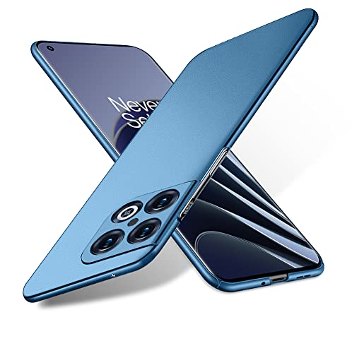 Bastmei für OnePlus 10 Pro 5G Hülle, Ultraleicht Ultradünn Kratzfest rutschfest Kameraschutz Mattierte Textur Hart PC Handyhülle Hülle für OnePlus 10 Pro 5G (Blau, Mattierte) von Bastmei
