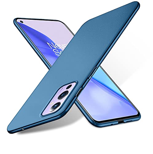 Bastmei für OnePlus 9 5G Hülle, Ultraleicht Ultradünn Kratzfest rutschfest Kameraschutz Mattierte Textur Hart PC Handyhülle Hülle für OnePlus 9 5G (Blau) von Bastmei