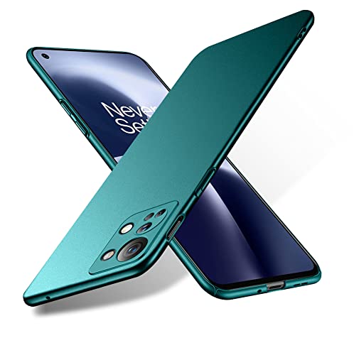Bastmei für Oneplus Nord 2T 5G Hülle, Ultraleicht Ultradünn Kratzfest rutschfest Kameraschutz Mattierte Textur Hart PC Handyhülle Hülle für Oneplus Nord 2T 5G (Grün) von Bastmei