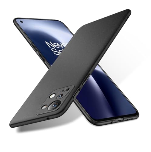 Bastmei für Oneplus Nord 2T 5G Hülle, Ultraleicht Ultradünn Kratzfest rutschfest Kameraschutz Mattierte Textur Hart PC Handyhülle Hülle für Oneplus Nord 2T 5G (Schwarz) von Bastmei