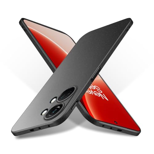 Bastmei für Oneplus Nord 3 5G Hülle, Ultraleicht Ultradünn Kratzfest rutschfest Kameraschutz Mattierte Textur Hart PC Handyhülle Hülle für Oneplus Nord 3 5G (Schwarz) von Bastmei