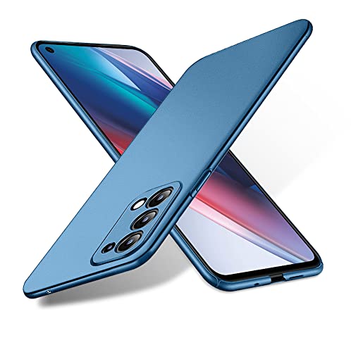 Bastmei für Oppo Find X3 Lite Hülle, Ultraleicht Ultradünn Kratzfest rutschfest Kameraschutz Mattierte Textur Hart PC Handyhülle Hülle für Oppo Find X3 Lite (Blau, Mattierte) von Bastmei
