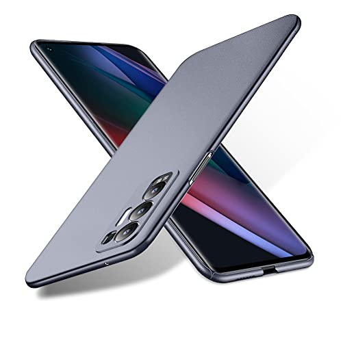 Bastmei für Oppo Find X3 Neo 5G Hülle, Ultraleicht Ultradünn Kratzfest rutschfest Kameraschutz Mattierte Textur Hart PC Handyhülle Hülle für Oppo Find X3 Neo 5G (Grau, Mattierte) von Bastmei