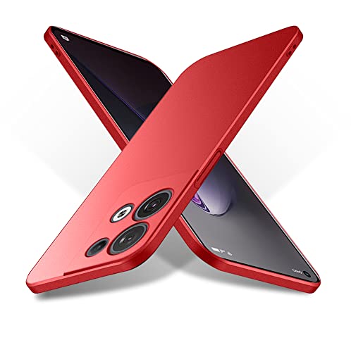 Bastmei für Oppo Reno 8 5G/Reno8 5G Hülle, Ultraleicht Ultradünn Kratzfest rutschfest Kameraschutz Mattierte Textur Hart PC Handyhülle Hülle für Oppo Oppo Reno 8 5G/Reno8 5G(Weinrot) von Bastmei