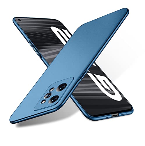 Bastmei Hülle für Realme GT Neo 2/Realme GT2, Ultraleicht Ultradünn Kratzfest Rutschfest Kameraschutz Mattierte Textur Hart PC Handyhülle, Blau von Bastmei