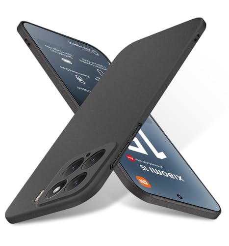 Bastmei für Xiaomi 15 5G Hülle, Ultraleicht Ultradünn Kratzfest rutschfest Kameraschutz Mattierte Textur Hart PC Handyhülle Hülle für Xiaomi Mi 15 (Schwarz) von Bastmei