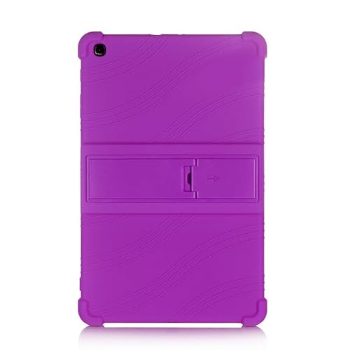 Schutzhülle für Samsung Galaxy Tab A 10.1 2019 SM T510/T515, kinderfreundlich, weiches Silikon, verstellbarer Ständer, Abdeckung für Galaxy Tab T510/T515, mit PC-Ständer, Violett Schutzhülle für Samsung Galaxy Tab A 10.1 2019 SM T510/T515, kinderfreundlich, weiches Silikon, verstellbarer Ständer, Abdeckung für Galaxy Tab T510/T515, mit PC-Ständer, Violett von BastralBloom