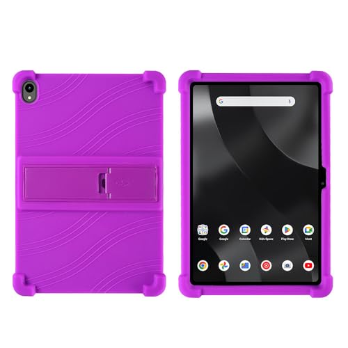 Walmart Onn 12,1 Zoll Pro 2024 Modell 100146663 Silikon Hülle für Kinder geeignet Weiche Silikon Stoßfeste Schutzhülle mit verstellbarem Ständer PC (Lila) von BastralBloom