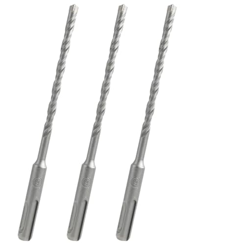 Batheidon 3er-Set SDS Bohrer 6mm x 160mm, Betonbohrer und Steinbohrer, 4 Hartmetall Schneiden, Hochleistungsbohrer für Stein, Beton, Naturstein, Ziegelmauer, Kompatibel mit SDS-Plus Bohrmaschinen von Batheidon