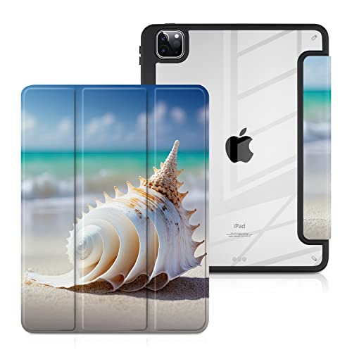Batianda Hülle für iPad Pro 11 Zoll 2022 4. M2 Chip/2021 (3. Generation) / iPad Pro 11 Zoll 2. Generation 2020 [Eingebauter Stifthalter] Stoßfeste Abdeckung mit klarer transparenter Rückschale von Batianda