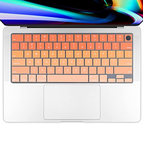 Batianda Premium Tastatur-Abdeckung mit Farbverlauf für MacBook Pro 14 Zoll 16 Zoll 2023 Modell A2442/A2779/A2485/A2780 M2 M1 Pro/Max und M2 MacBook Air 13,6 Zoll (34,6 cm), von Batianda