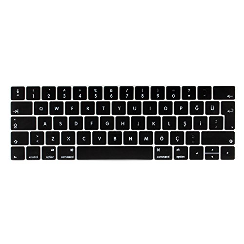 Batianda Türkisch/Türk Tastatur Silikon Schutz Abdeckung für 2016 MacBook Pro 13 15 Zoll mit Touch Bar(Modell:A1706/A1707) von Batianda