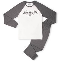 DC Batman Distressed Emblem Men's Pyjama Set - White/Grey - L von Batman