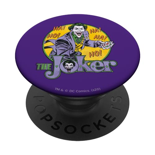 PopSocket : PopGrip Batman The Joker PopSockets Ausziehbarer Sockel und Griff für Handys/Tablets mit Tauschbarem Top von Batman