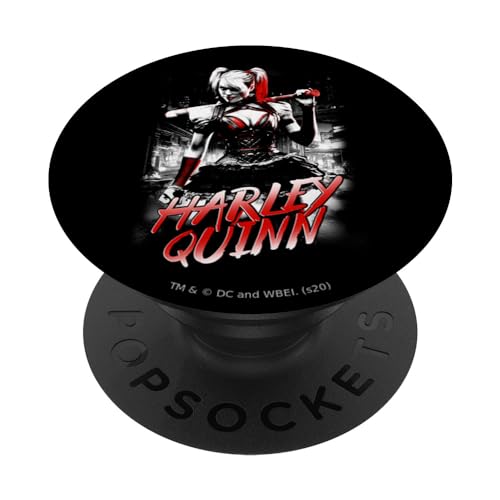 PopSocket : PopGrip Batman: Arkham Knight Harley Quinn City PopSockets Ausziehbarer Sockel und Griff für Handys/Tablets mit Tauschbarem Top von Batman