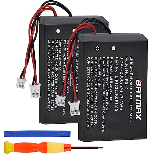 Batmax 2pc 2000mah Lip1522 KCR1410 Akku kompatibel mit Sony Playstation 4 PS4 Dualshock Controller, Sony Playstation 4 Slim/pro Dualshock 4 V2 Controller CUH-ZCT2, CUH-ZCT2U CUH-ZCT1E, CUH-ZCT1U Batmax 2pc 2000mah Lip1522 KCR1410 Akku kompatibel mit Sony Playstation 4 PS4 Dualshock Controller, Sony Playstation 4 Slim/pro Dualshock 4 V2 Controller CUH-ZCT2, CUH-ZCT2U CUH-ZCT1E, CUH-ZCT1U von Batmax