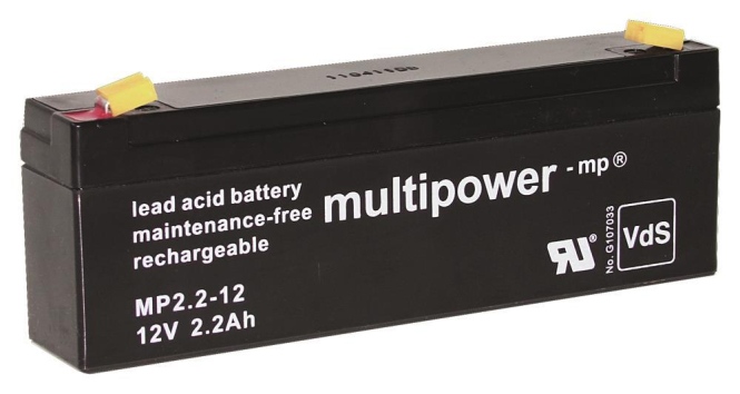 Multipower MBL12/2,2AH/VDS MP2,3-12 Bleiakku 12V Faston 4,8mm VDS wartungsf. von Batterien-Vertrieb