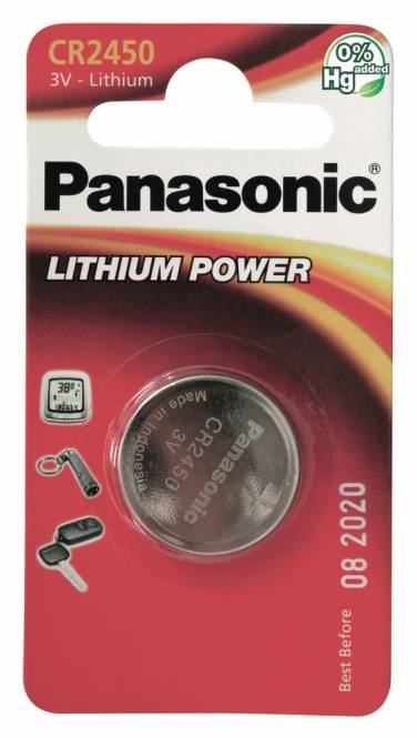 Panasonic Lithium Power CR2450EL/1B Knopfzellen Lithium *Blister a 1 Stück* von Batterien-Vertrieb