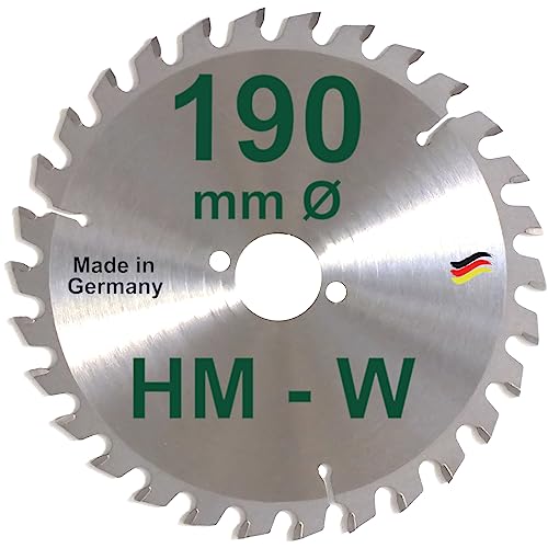 HM Sägeblatt 190 x 30 mm Zähne 30 W Kreissägeblatt Hartmetall 190mm Ersatzsägeblatt für AEG Atlas Copco Black & Decker Bosch De Walt Elu Festo Hitachi Holz-Her Mafell Makita Scheer Skil Handkreissäge HM Sägeblatt 190 x 30 mm Zähne 30 W Kreissägeblatt Hartmetall 190mm Ersatzsägeblatt für AEG Atlas Copco Black & Decker Bosch De Walt Elu Festo Hitachi Holz-Her Mafell Makita Scheer Skil Handkreissäge von BauSupermarkt24