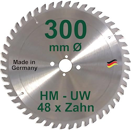 HM Sägeblatt 300 x 30 mm Zähne 48 UW Kreissägeblatt Handkreissäge Hartmetall 300mm Ersatzsägeblatt für DeWalt/Elektra/Elu/Haffner/Holz-Her/Metabo/Scheppach/Schleicher/Striebig/Ulmia HM Sägeblatt 300 x 30 mm Zähne 48 UW Kreissägeblatt Handkreissäge Hartmetall 300mm Ersatzsägeblatt für DeWalt/Elektra/Elu/Haffner/Holz-Her/Metabo/Scheppach/Schleicher/Striebig/Ulmia von BauSupermarkt24