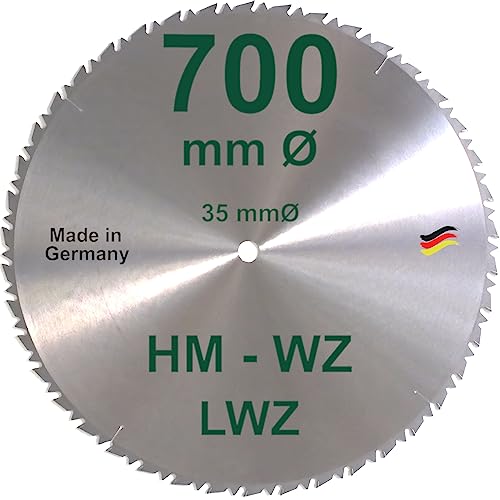 HM Sägeblatt 700 x 35 mm LWZ Hartmetall Präzision Kreissägeblatt 700mm Wechselzahn mit Spanabweiser für Naturholz Brennholz Hartholz Leimholz Wippsäge Tischkreissäge Kreissäge Kappsäge Brennholzsäge HM Sägeblatt 700 x 35 mm LWZ Hartmetall Präzision Kreissägeblatt 700mm Wechselzahn mit Spanabweiser für Naturholz Brennholz Hartholz Leimholz Wippsäge Tischkreissäge Kreissäge Kappsäge Brennholzsäge von BauSupermarkt24